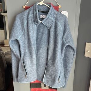 Smart Wool Light Blue Zip-Up Jacket